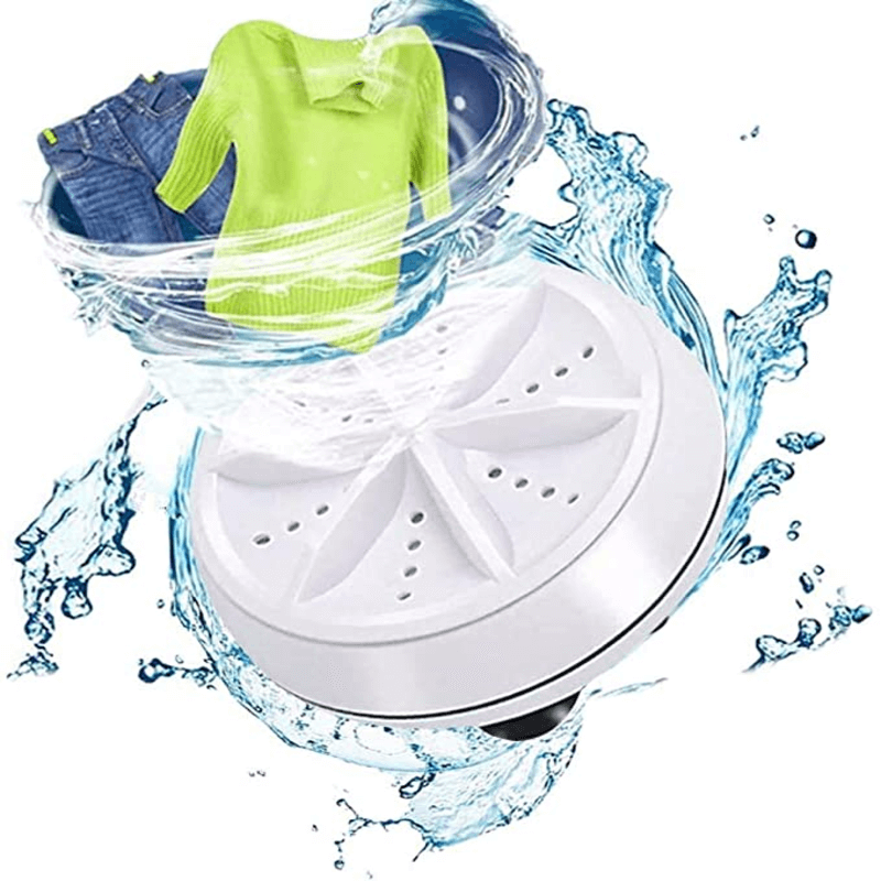 Mini Ultrasonic Washing Machine Portable Turbo Washer