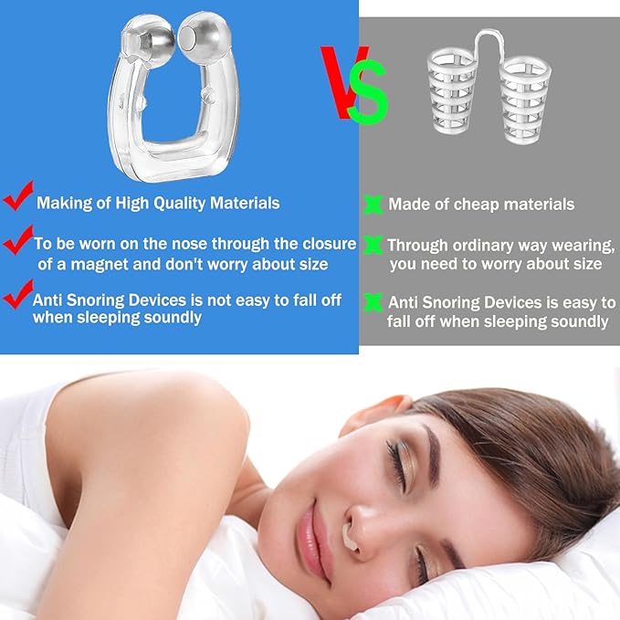 Silicone Magnetic Anti Snoring Nose Clip (PACK OF 2)